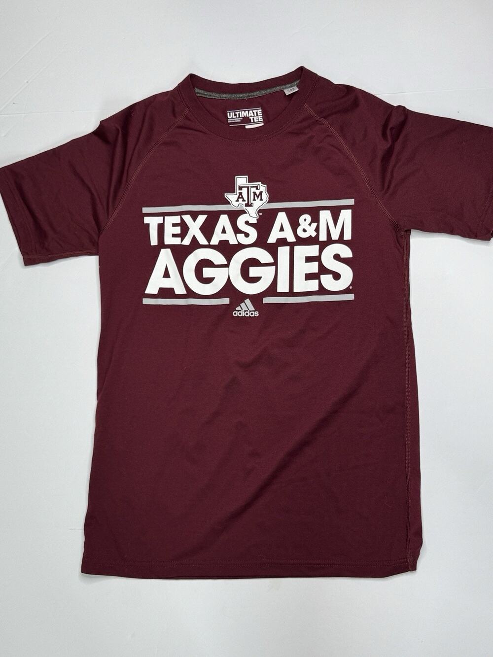 adidas Texas A&M Aggies Ultimate Tee Mens S Maroon Climalite NCAA